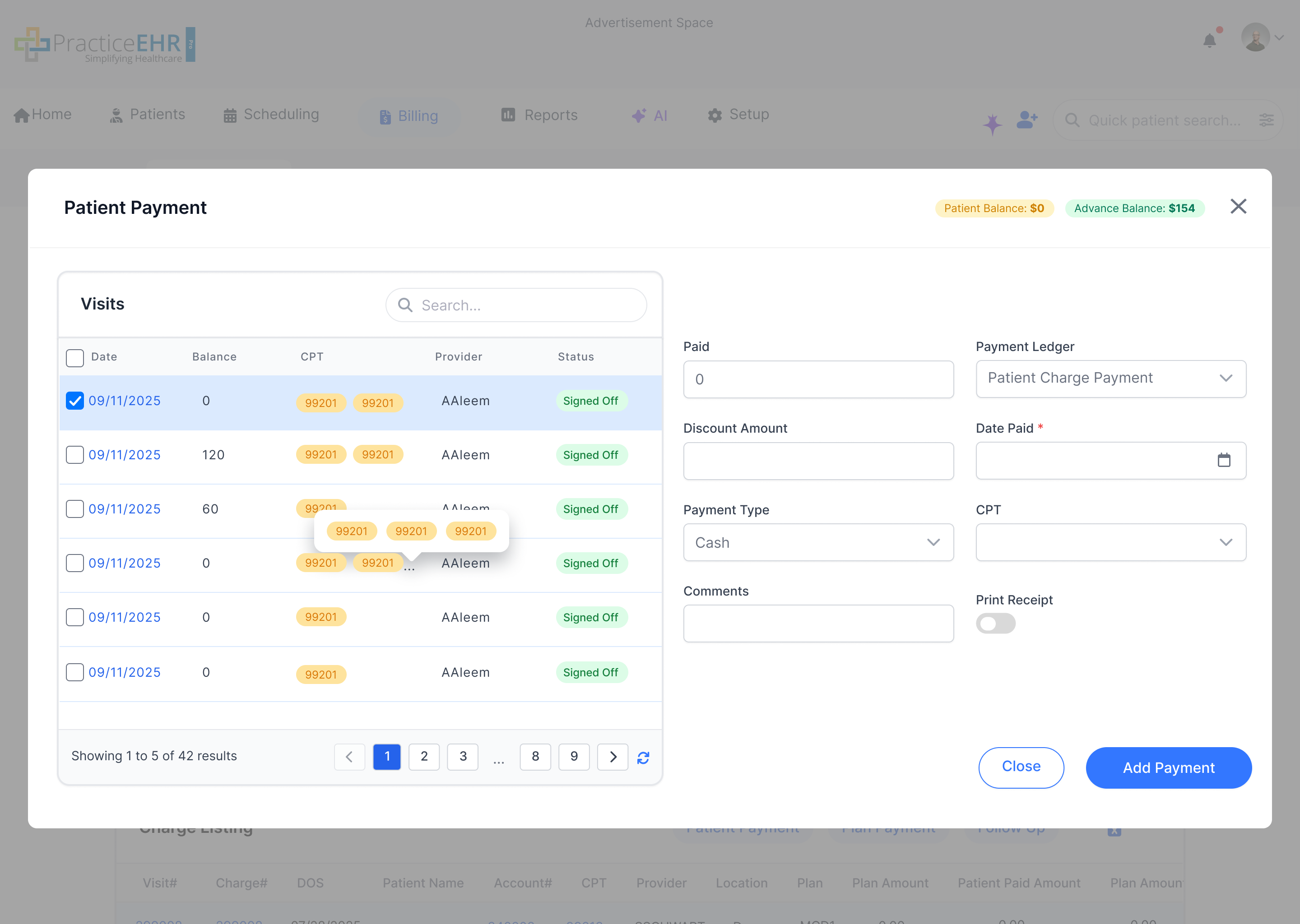 Patient Payment Popup